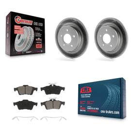 Rear Coated Disc Brake Rotors And Ceramic Pads Kit For Ford Focus