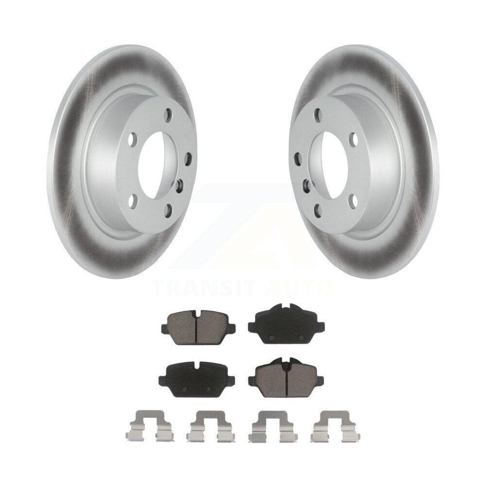 Rear Coated Disc Brake Rotors Ceramic Pad Kit For Mini Cooper Countryman Paceman