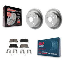 Charger l'image dans la galerie, Rear Coated Disc Brake Rotors Ceramic Pad Kit For Toyota Camry Lexus ES330 ES300