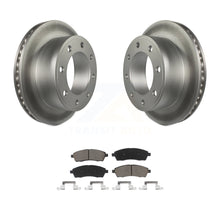 Charger l&#39;image dans la galerie, Rear Coat Brake Rotors Ceramic Pad Kit For Ford F-250 Super Duty F-350 Excursion