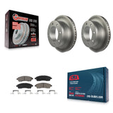 Rear Coat Brake Rotors Ceramic Pad Kit For Ford F-250 Super Duty F-350 Excursion