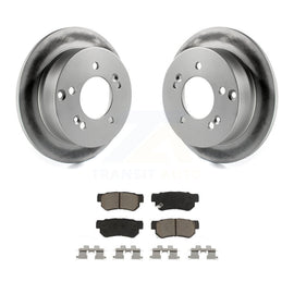 Rear Coated Brake Rotor & Ceramic Pad Kit For Hyundai Sonata Kia Sportage Tucson
