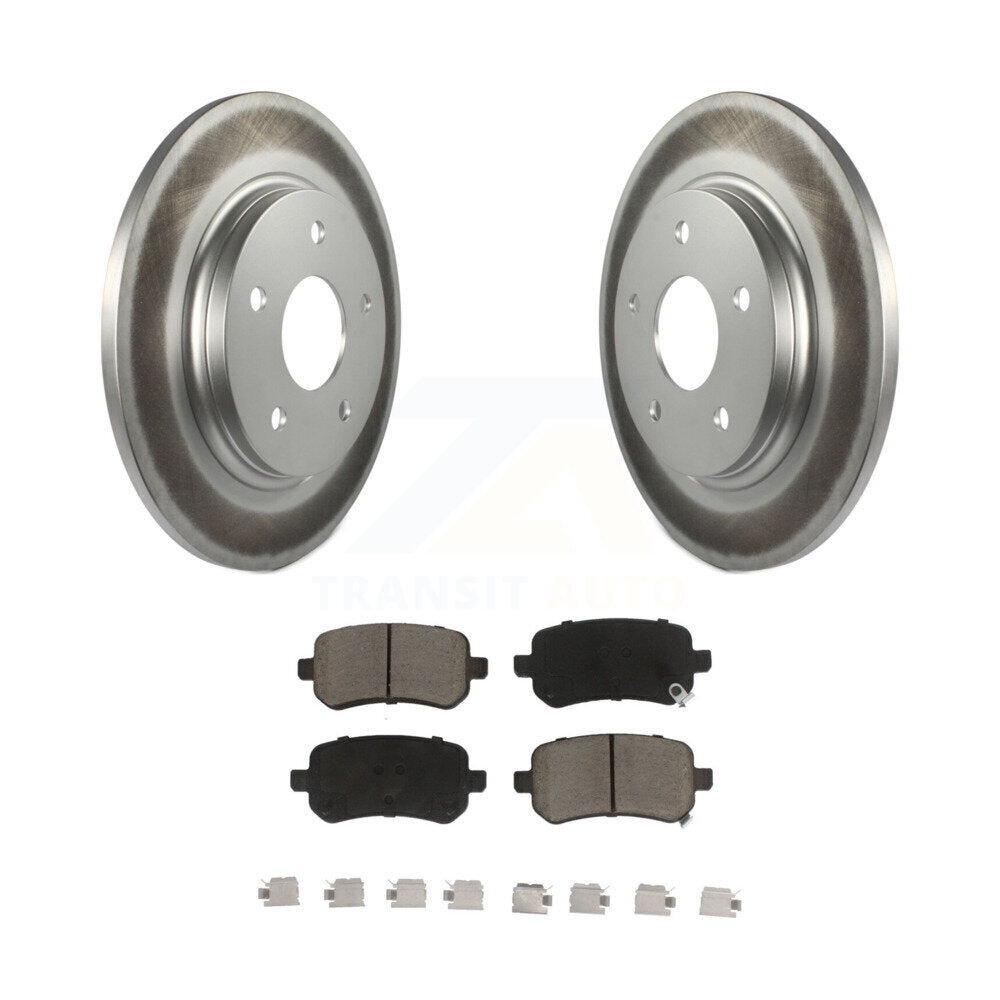 Rear Coated Brake Rotors Ceramic Pad Kit For Dodge Grand Caravan Chrysler Town &