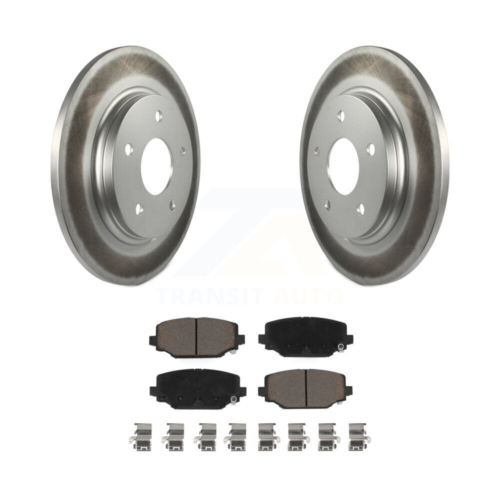 Rear Coated Disc Brake Rotors And Ceramic Pads Kit For Dodge Grand Caravan