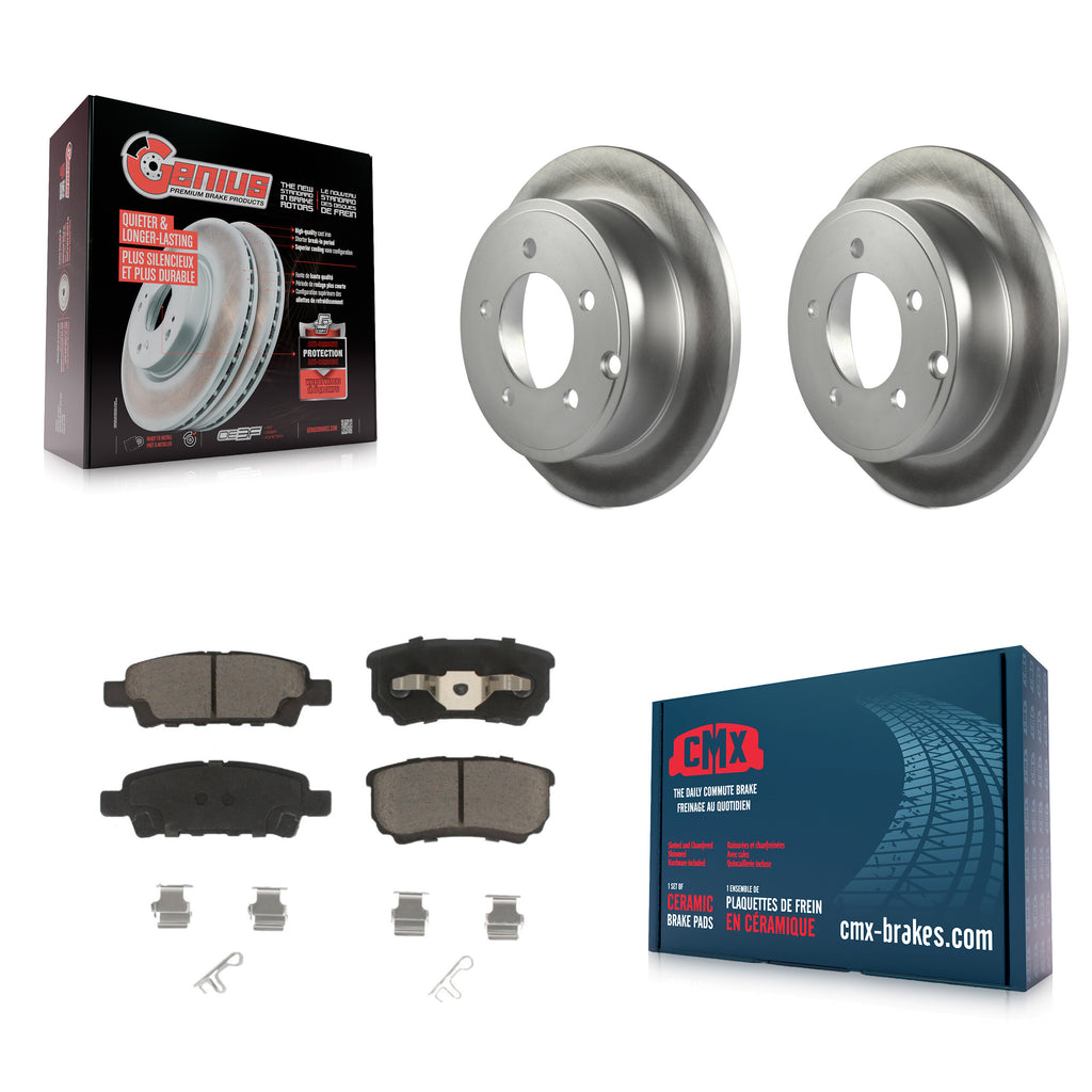 Rear Coated Brake Rotors Ceramic Pad Kit For Jeep Dodge Patriot Chrysler Compass
