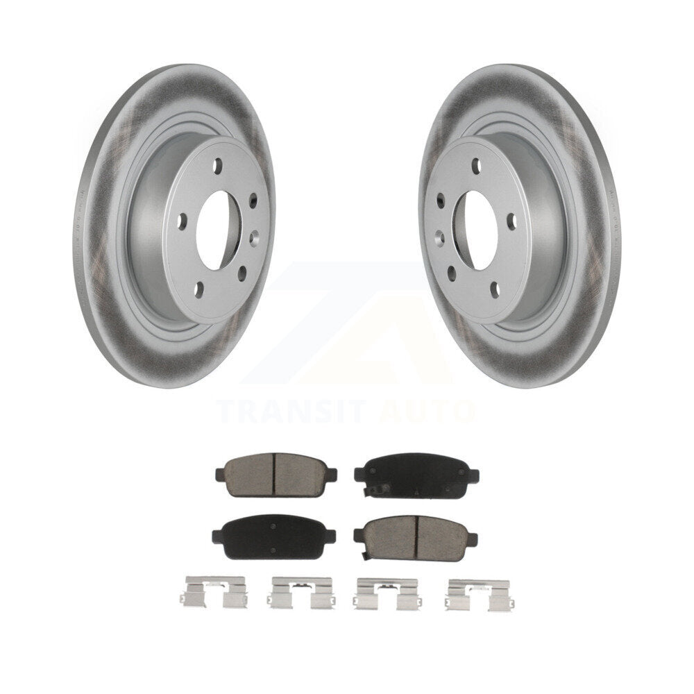 Rear Coat Brake Rotors Ceramic Pad Kit For Chevrolet Cruze Buick Verano Volt ELR