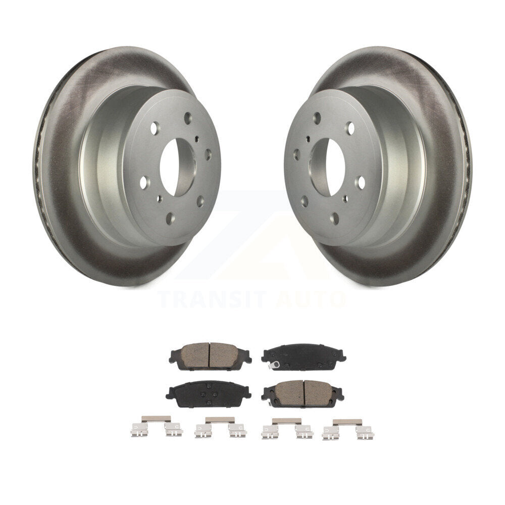 Rear Coat Brake Rotor Ceramic Pad Kit For Chevrolet Silverado 1500 GMC Sierra XL