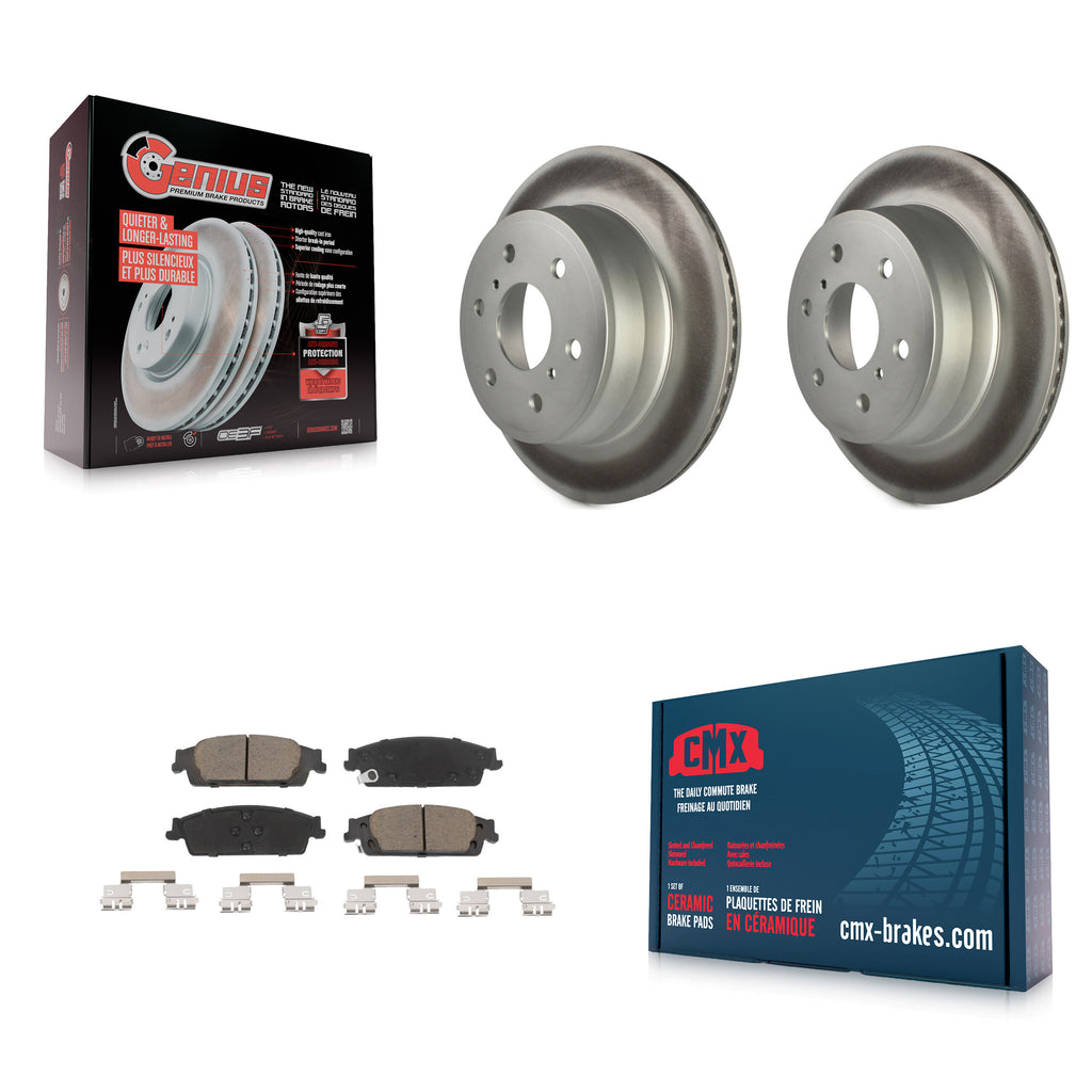 Rear Coat Brake Rotor Ceramic Pad Kit For Chevrolet Silverado 1500 GMC Sierra XL