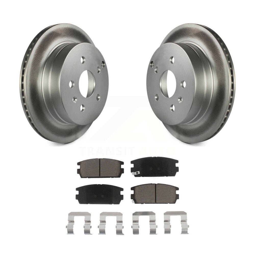 Rear Coated Disc Brake Rotor & Ceramic Pad Kit For Chevrolet Equinox GMC Terrain