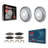 Rear Coated Disc Brake Rotors And Ceramic Pads Kit For Cadillac SRX Saab 9-4X