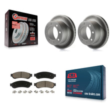 Charger l'image dans la galerie, Rear Coated Disc Brake Rotor And Ceramic Pad Kit For Ford F-250 Super Duty F-350