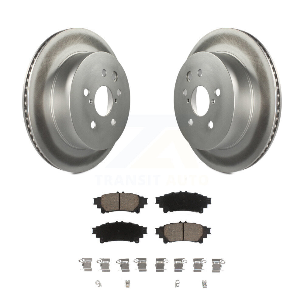 Rear Coated Disc Brake Rotors And Ceramic Pads Kit For Lexus IS250 IS350