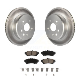 Rear Coated Brake Rotor Ceramic Pad Kit For Lexus GS350 IS300 IS200t IS350 RC350