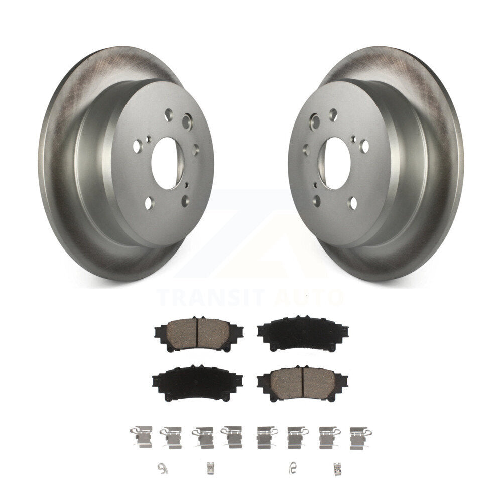 Rear Coated Disc Brake Rotors And Ceramic Pads Kit For Lexus IS250