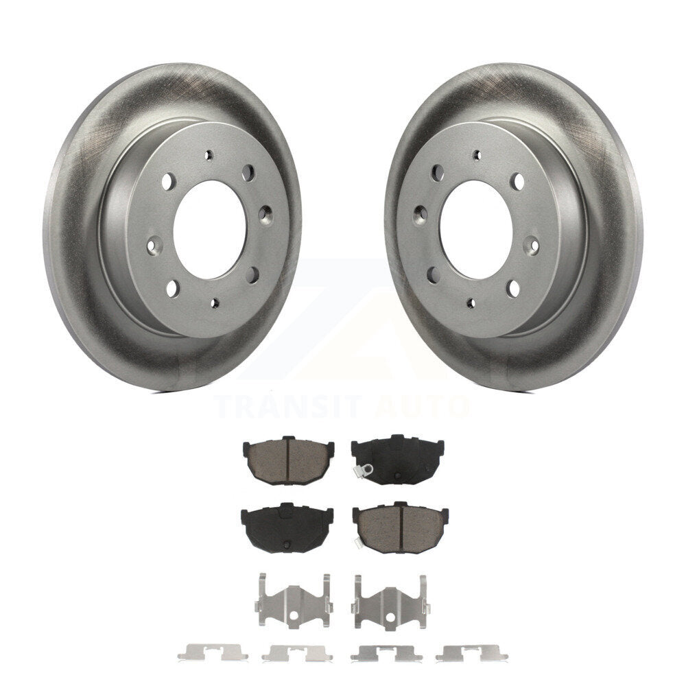 Rear Coated Disc Brake Rotors And Ceramic Pads Kit For Kia Spectra Spectra5