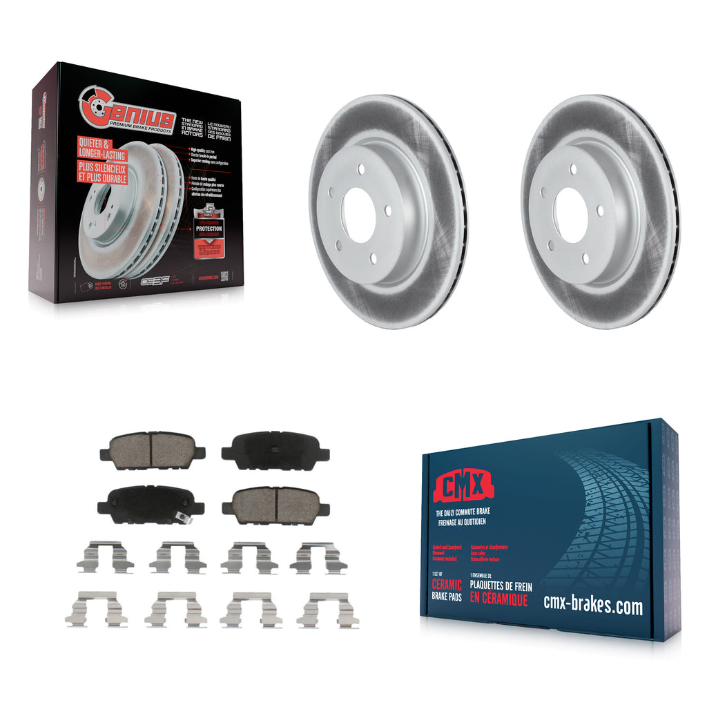 Rear Coated Disc Brake Rotor Ceramic Pad Kit For Nissan Rogue Sport LEAF Qashqai