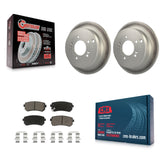 Rear Coated Disc Brake Rotor Ceramic Pad Kit For Hyundai Tucson Kia Sportage AWD