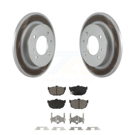 Rear Coated Disc Brake Rotors And Ceramic Pads Kit For Hyundai Elantra Tiburon