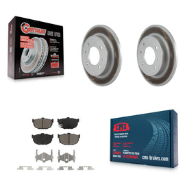 Rear Coated Disc Brake Rotors And Ceramic Pads Kit For Hyundai Elantra Tiburon