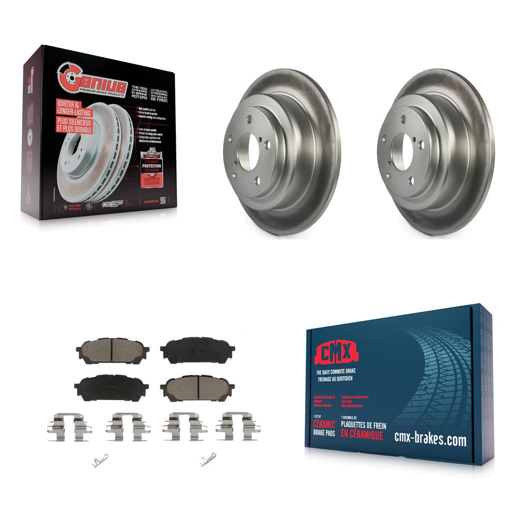 Rear Coat Disc Brake Rotor Ceramic Pad Kit For Subaru Forester Impreza Saab 9-2X