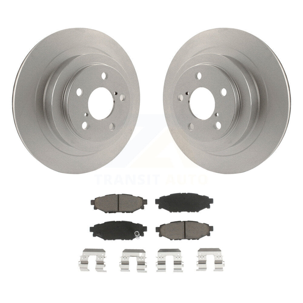 Rear Coated Disc Brake Rotors And Ceramic Pads Kit For Subaru Legacy