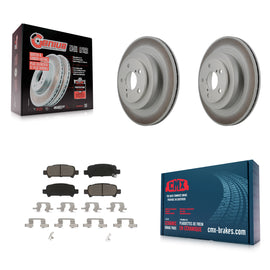 Rear Coated Disc Brake Rotors And Ceramic Pads Kit For Subaru Legacy
