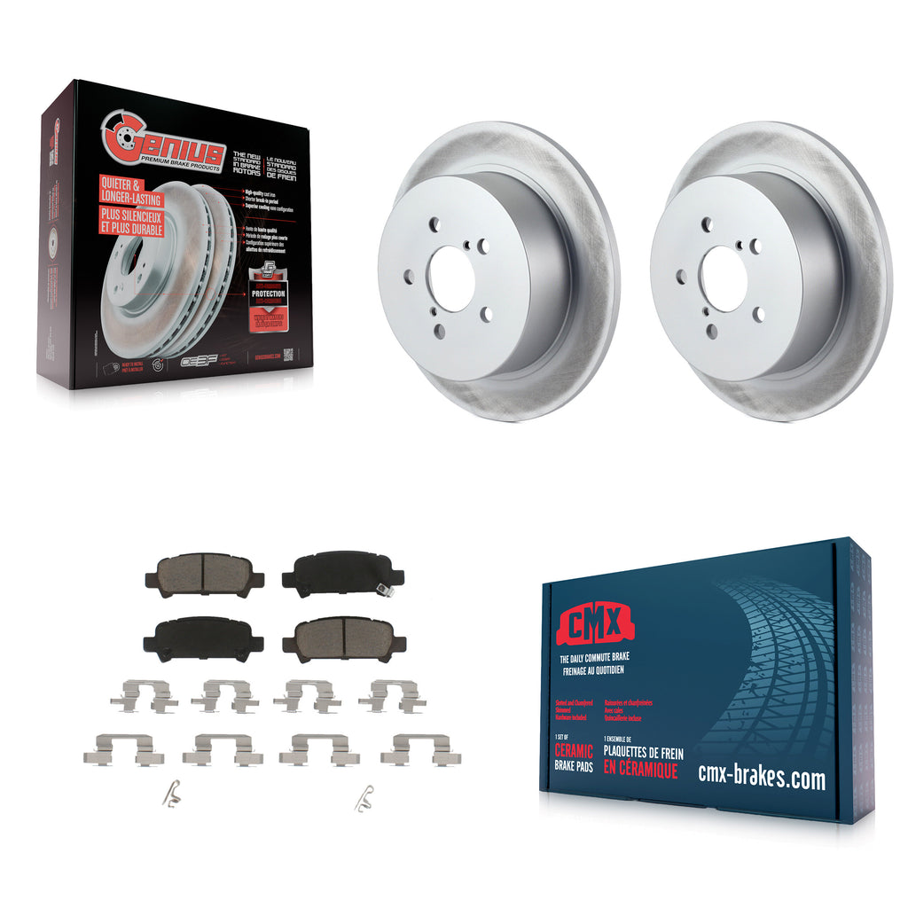 [Rear] 2008-2009 Subaru Legacy 3.0L Premium Coated Rotors & Ceramic Pads Brake Kit For Max Braking