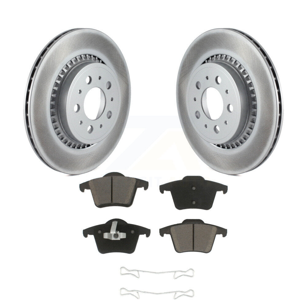 Rear Coated Disc Brake Rotors And Ceramic Pads Kit For 2003-2014 Volvo XC90