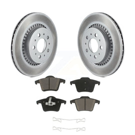 [Rear] 2003-2014 Volvo XC90 Premium Coated Rotors & Ceramic Pads Brake Kit For Max Braking