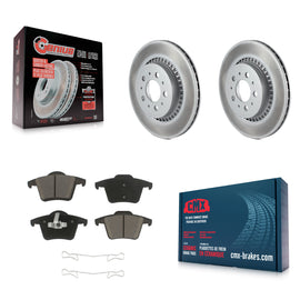 [Rear] 2003-2014 Volvo XC90 Premium Coated Rotors & Ceramic Pads Brake Kit For Max Braking