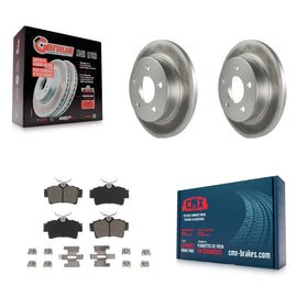 Rear Coated Disc Brake Rotors And Ceramic Pads Kit For Ford Mustang