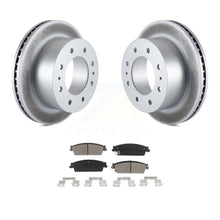 Charger l&#39;image dans la galerie, Rear Coated Brake Rotor Ceramic Pad Kit For 2011 Chevrolet Silverado 1500 Hybrid