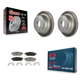 Rear Coat Brake Rotor Ceramic Pad Kit For Chevrolet Silverado 1500 GMC Sierra XL