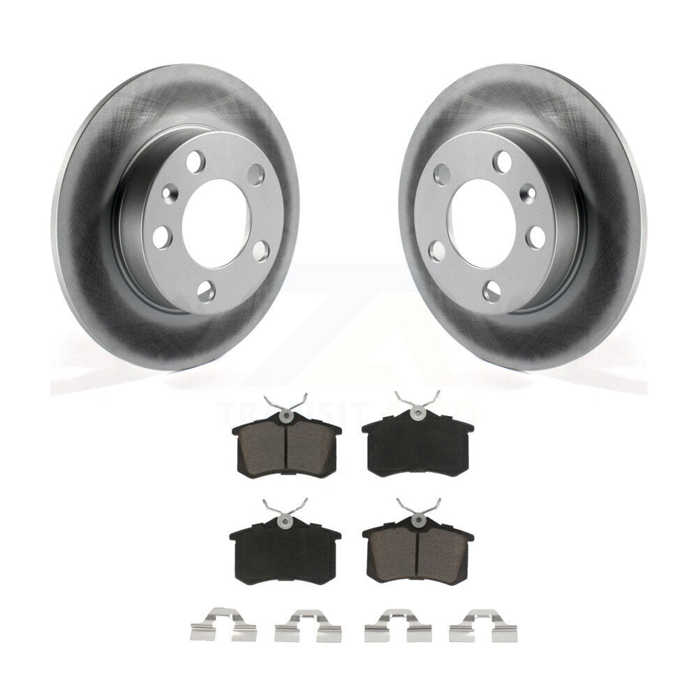 Rear Coated Disc Brake Rotor And Ceramic Pad Kit For 2007-2010 Volkswagen Beetle