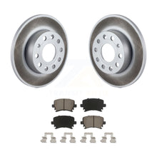 Charger l&#39;image dans la galerie, Rear Coated Disc Brake Rotor Ceramic Pad Kit For Volkswagen Jetta Rabbit Audi A3