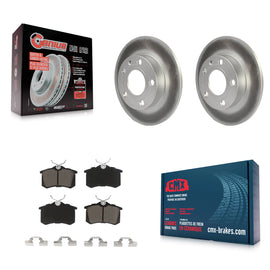 Rear Coated Disc Brake Rotors And Ceramic Pads Kit For Audi A4 Quattro