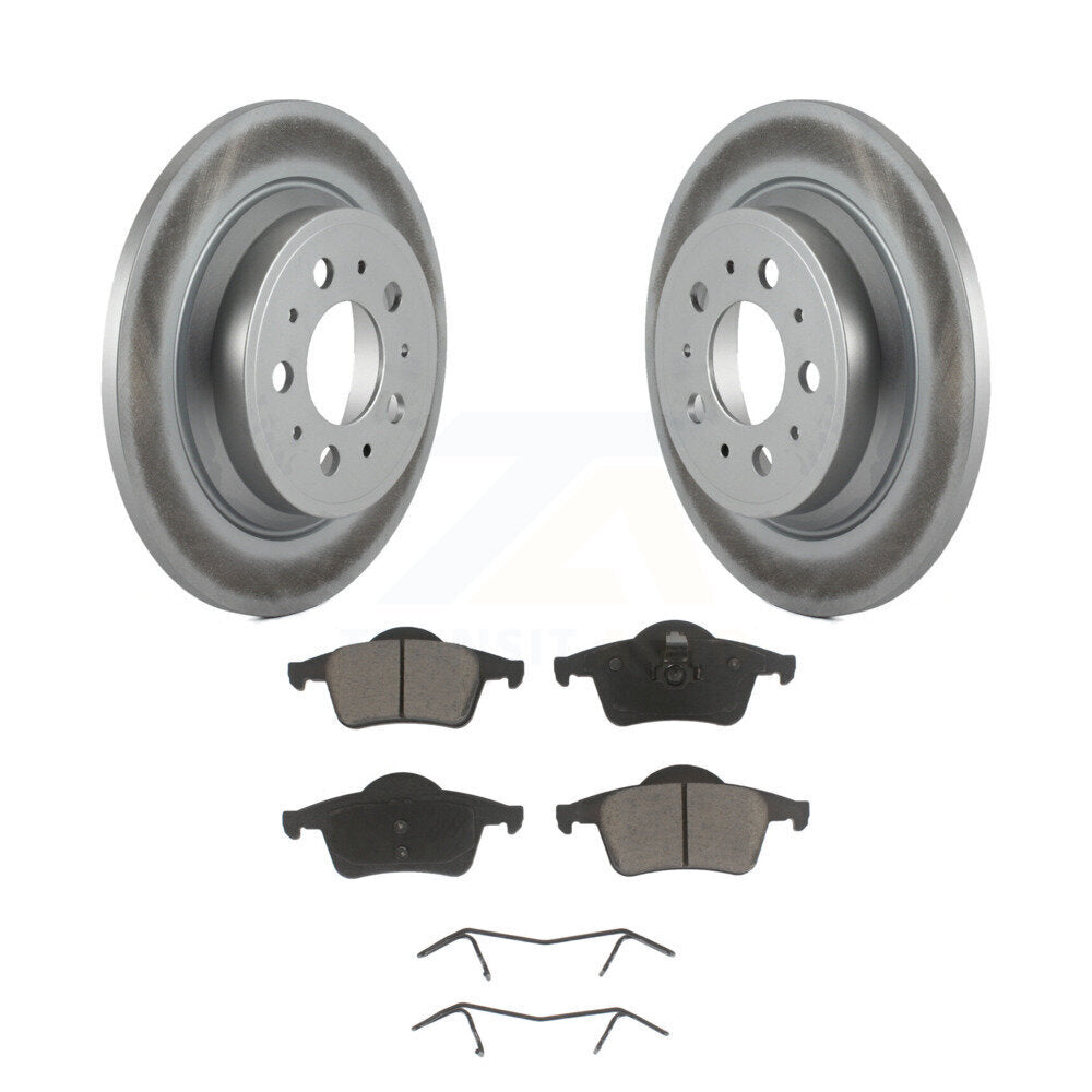 Rear Coated Disc Brake Rotors And Ceramic Pads Kit For Volvo S60 V70 XC70 S80