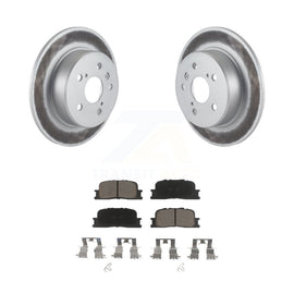 [Rear] 2001-2003 Toyota Highlander AWD Premium Coated Rotors & Ceramic Pads Brake Kit For Max Braking