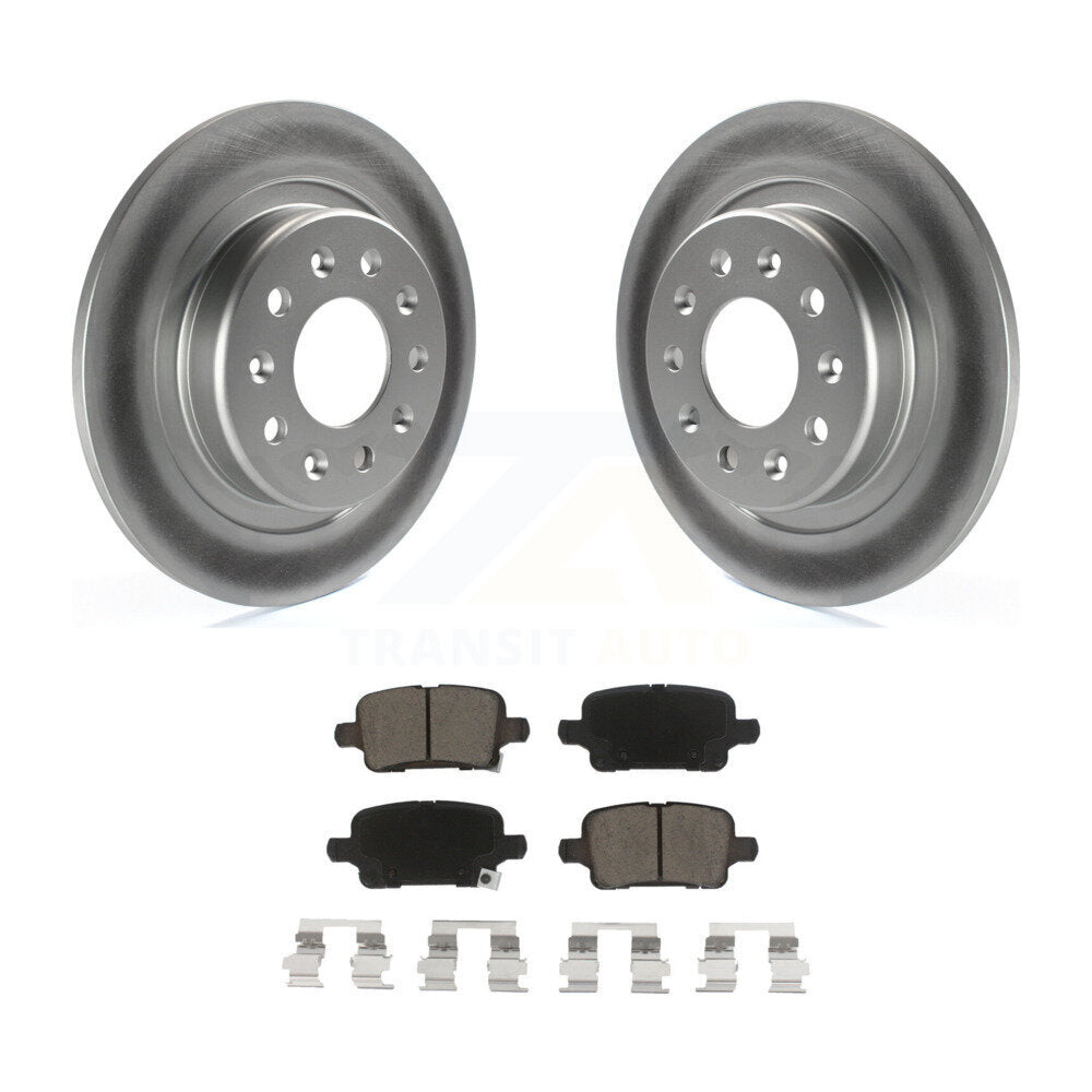 Rear Coated Brake Rotor Ceramic Pad Kit For Chevrolet Equinox Malibu GMC Terrain