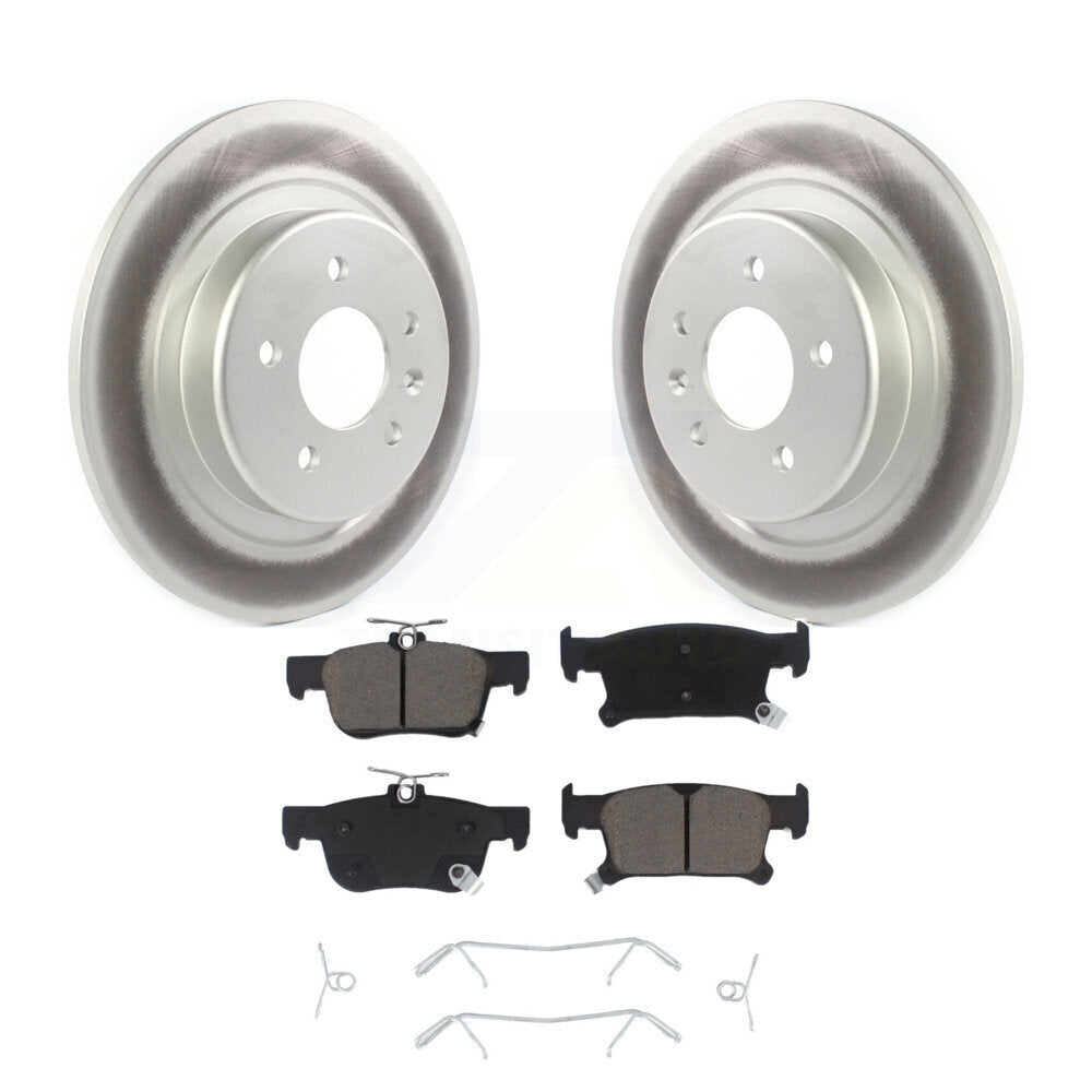 Rear Coated Disc Brake Rotors And Ceramic Pads Kit For Buick Envision