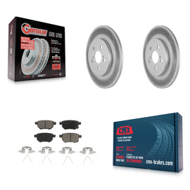 Rear Coated Disc Brake Rotors And Ceramic Pads Kit For Lexus CT200h