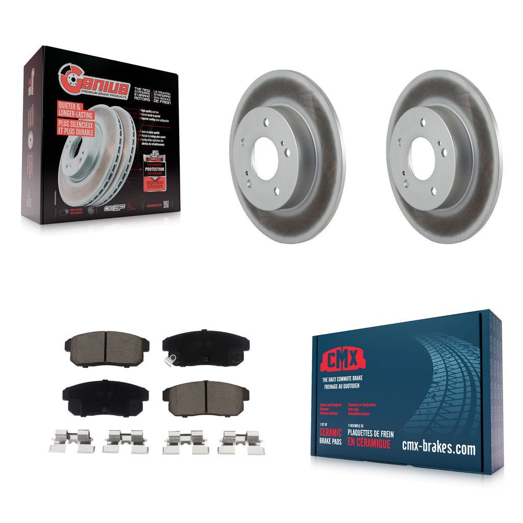 Rear Coated Disc Brake Rotors Ceramic Pad Kit For Nissan Maxima INFINITI I35 I30