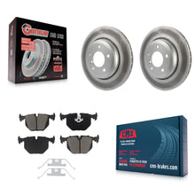 Charger l'image dans la galerie, Rear Coated Disc Brake Rotors And Ceramic Pads Kit For BMW 330Ci 330i 330xi