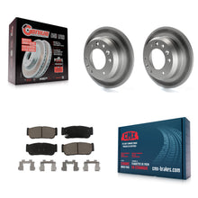 Load image into Gallery viewer, Rear Coated Disc Brake Rotors &amp; Ceramic Pad Kit For Kia Sedona Hyundai Entourage