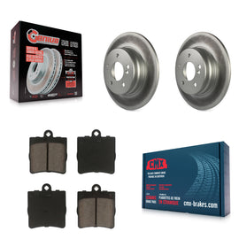 Rear Coated Disc Brake Rotors And Ceramic Pads Kit For Mercedes-Benz SLK280