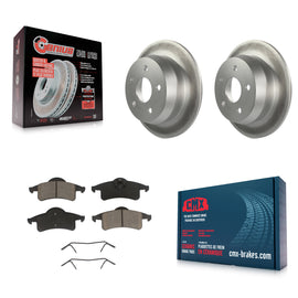 [Rear] 1999-2004 Jeep Grand Cherokee Premium Coated Rotors & Ceramic Pads Brake Kit For Max Braking