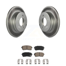 Charger l&#39;image dans la galerie, Rear Coated Disc Brake Rotors And Ceramic Pads Kit For Hyundai Sonata Kia Optima