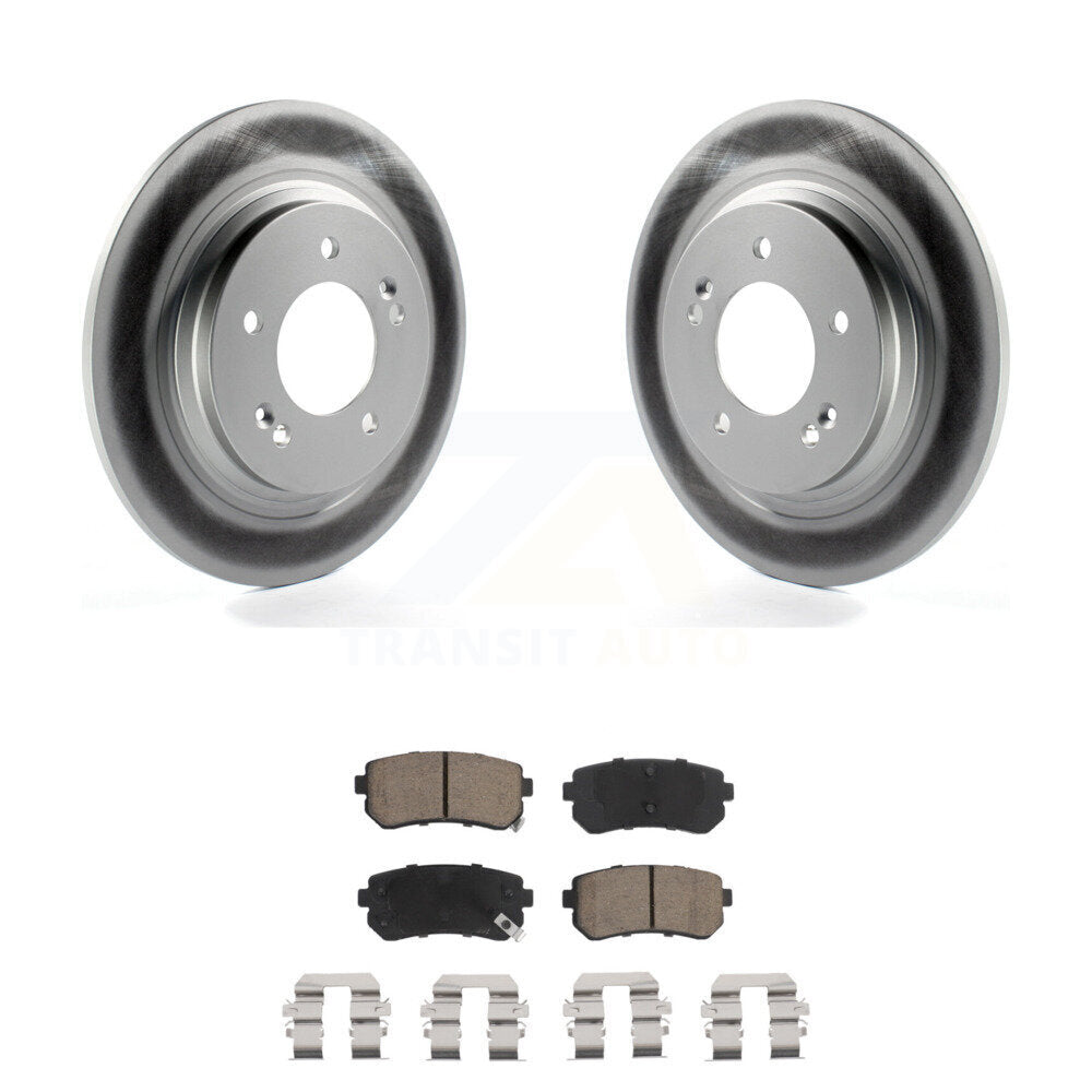 Rear Coat Brake Rotor Ceramic Pad Kit For Kia Optima With Electric Parking