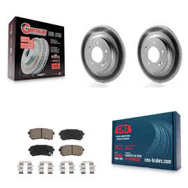 [Rear] 2016 Kia Optima LX/EX/LX 1.6T Premium Coated Rotors & Ceramic Pads Brake Kit For Max Braking