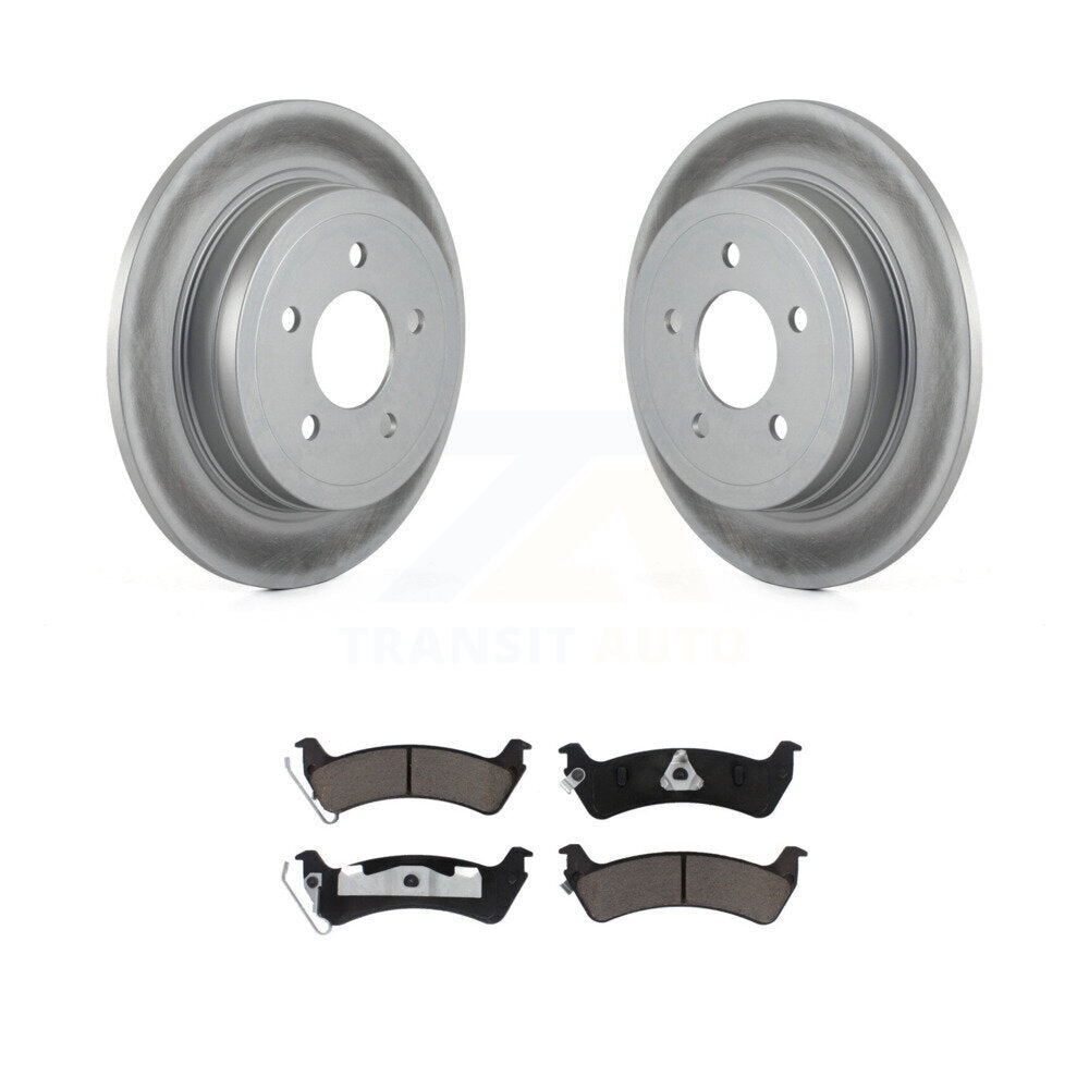 Rear Coated Disc Brake Rotors And Ceramic Pads Kit For Ford Explorer Sport Trac